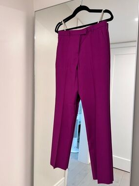 Helmut Lang Plum Button & Trim Detail